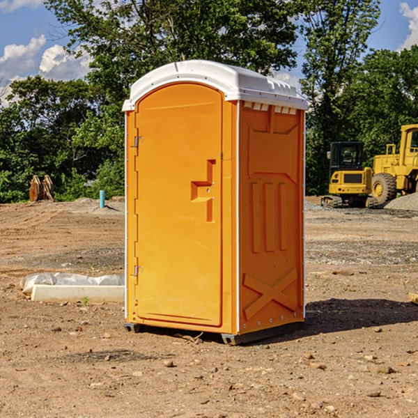 how often are the portable restrooms cleaned and serviced during a rental period in Taylor Nebraska